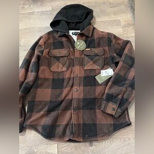 Matix Hooded Polar Fleece Shacket Size Medium New